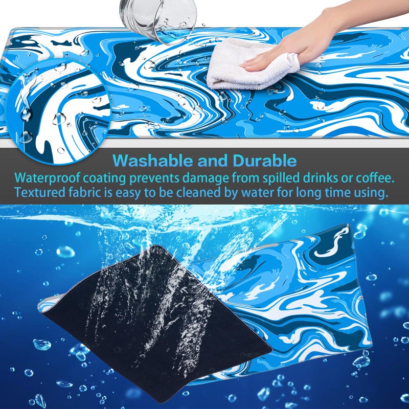Canjoy Gaming Mouse Pad  Fluid Pattern Mouse Pad 31.5x11.8inch Large Extended Computer Mouse Mat Keyboard Full Desk Mousepad for Gaming  Office  Home - Image 5